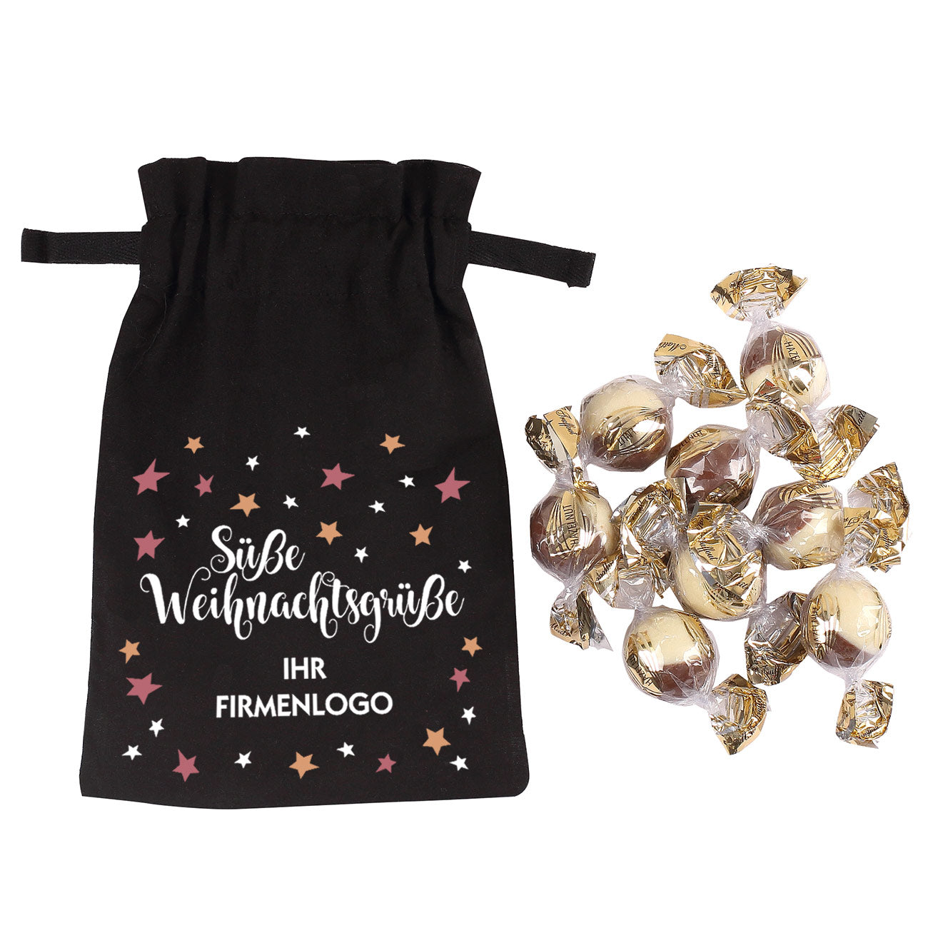 Weihnachtsgeschenk für Kunden gefüllt mit Pralinen