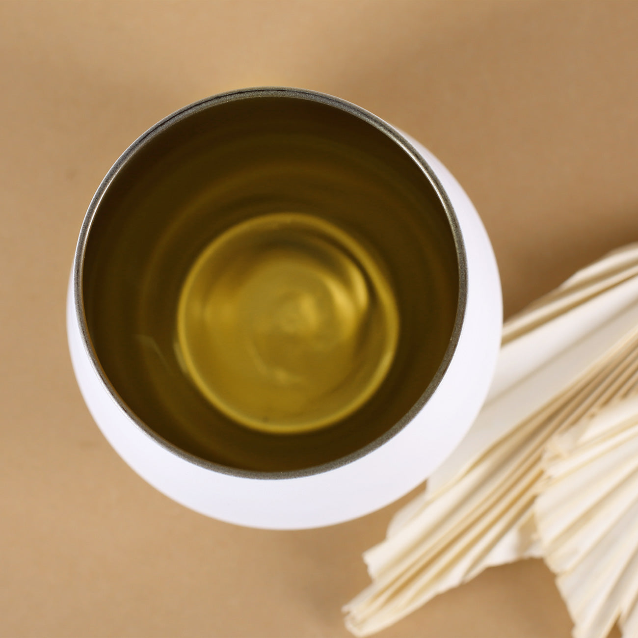 Weißes Muster Windlicht - Was bleibt ist die Liebe