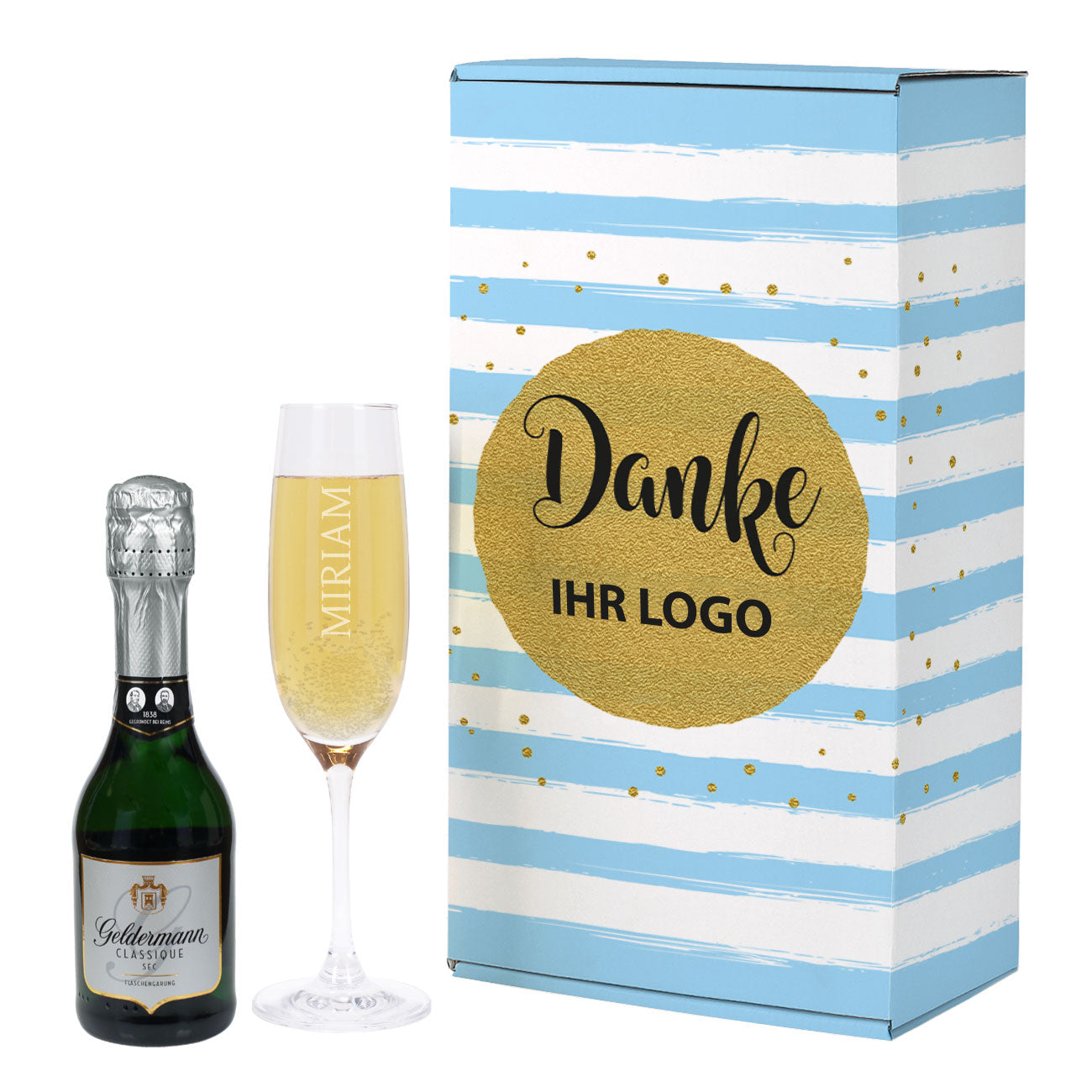 Geschenkset mit Logo und Wunschname für Mitarbeiter oder Geschäftskunden