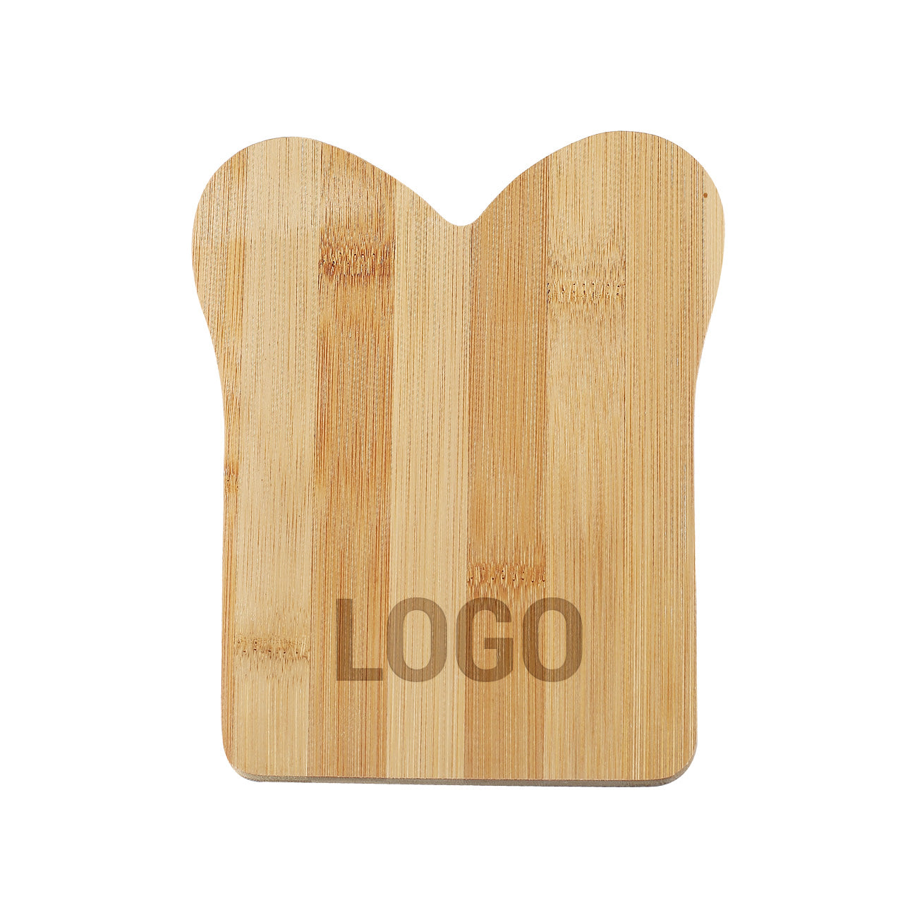 Bambusbrettchen in Toastform inkl. Gravur des Logos