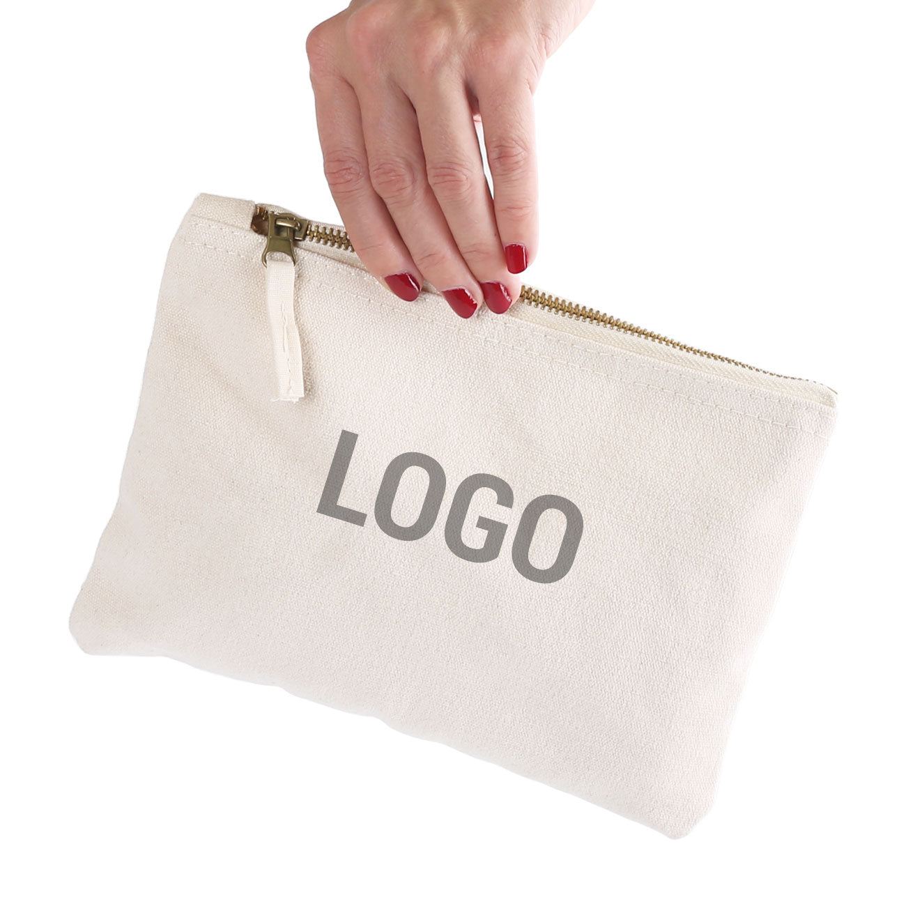 Beautycase, natur inkl. Druck des Logos in zwei versch. Größen