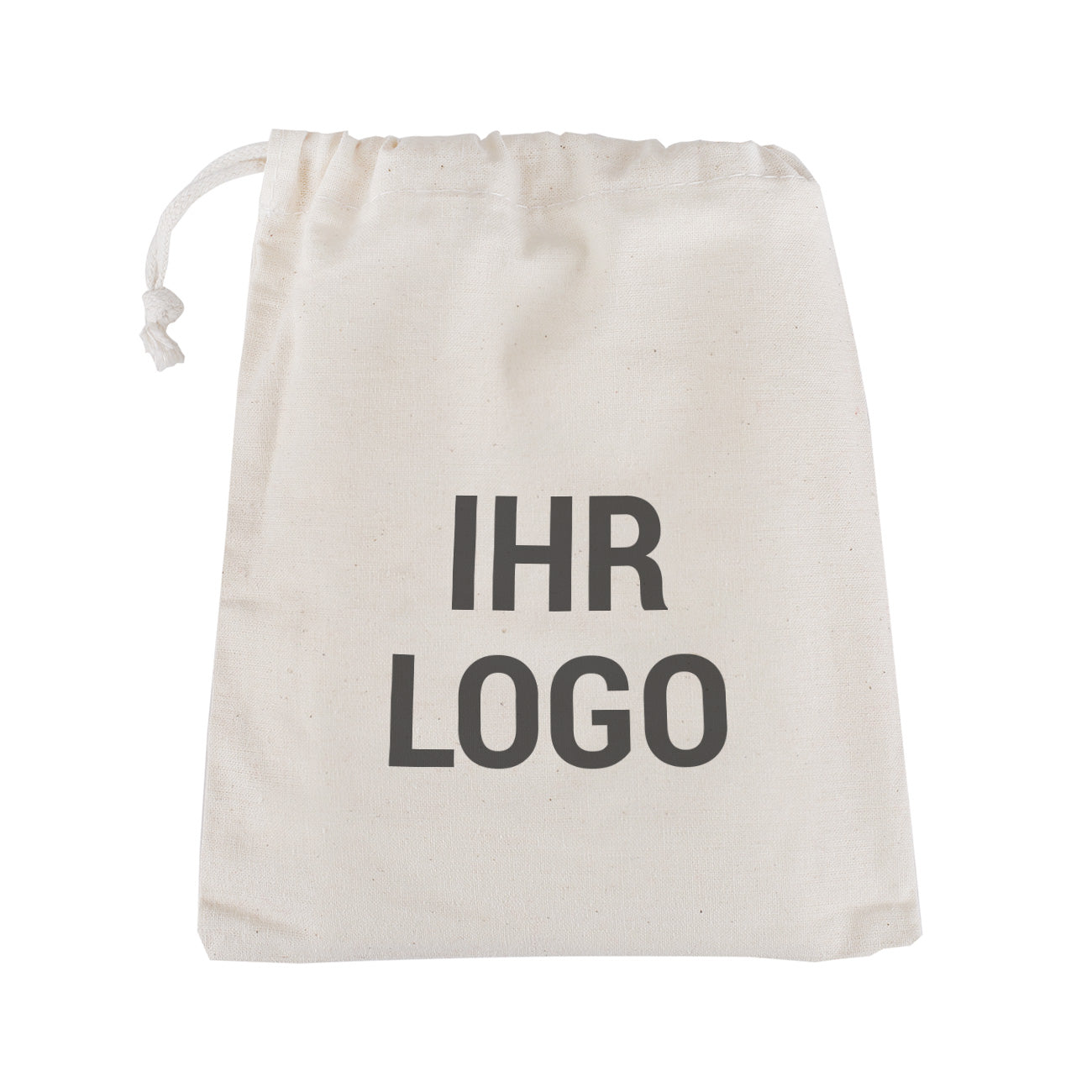 Kleiner Zuziehbeutel mit Logo bedruckt