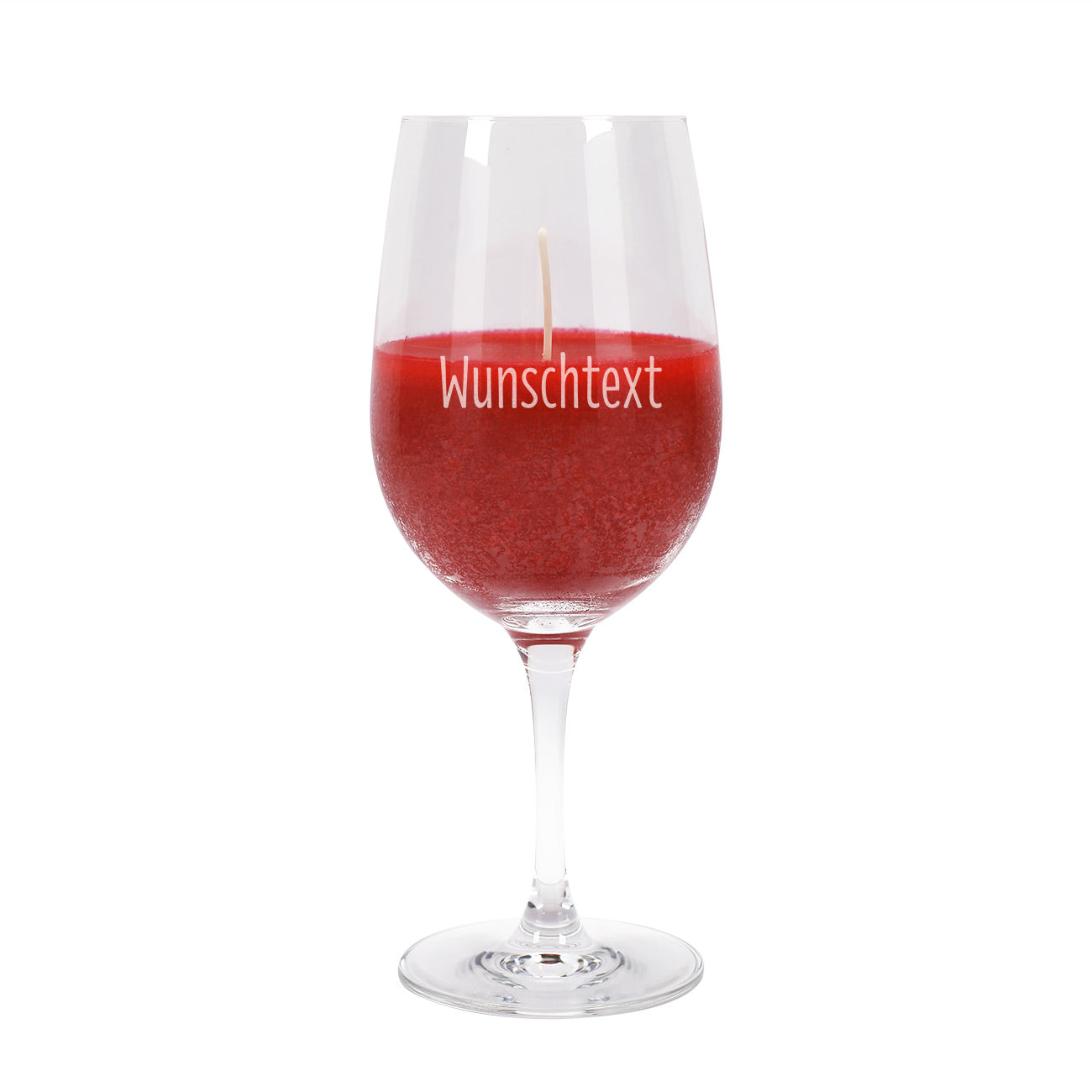 Romance Duftkerze im Leonardo Weinglas mit Gravur des Wunschtextes