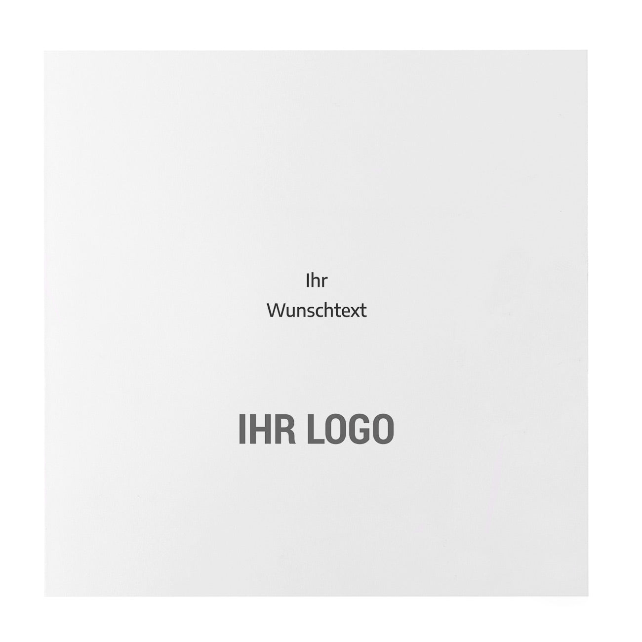 Geschäftliche Weihnachtskarte mit Weihnachtsmann und Lindt Schoko Herz