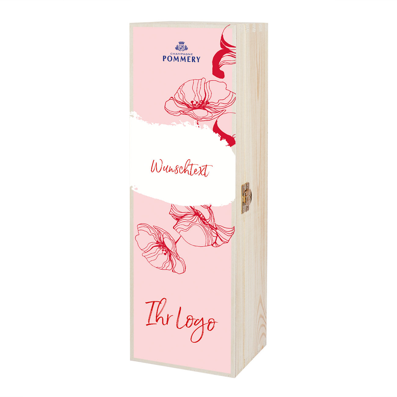 Holzbox "Pommery" - Coquelicot Rosé