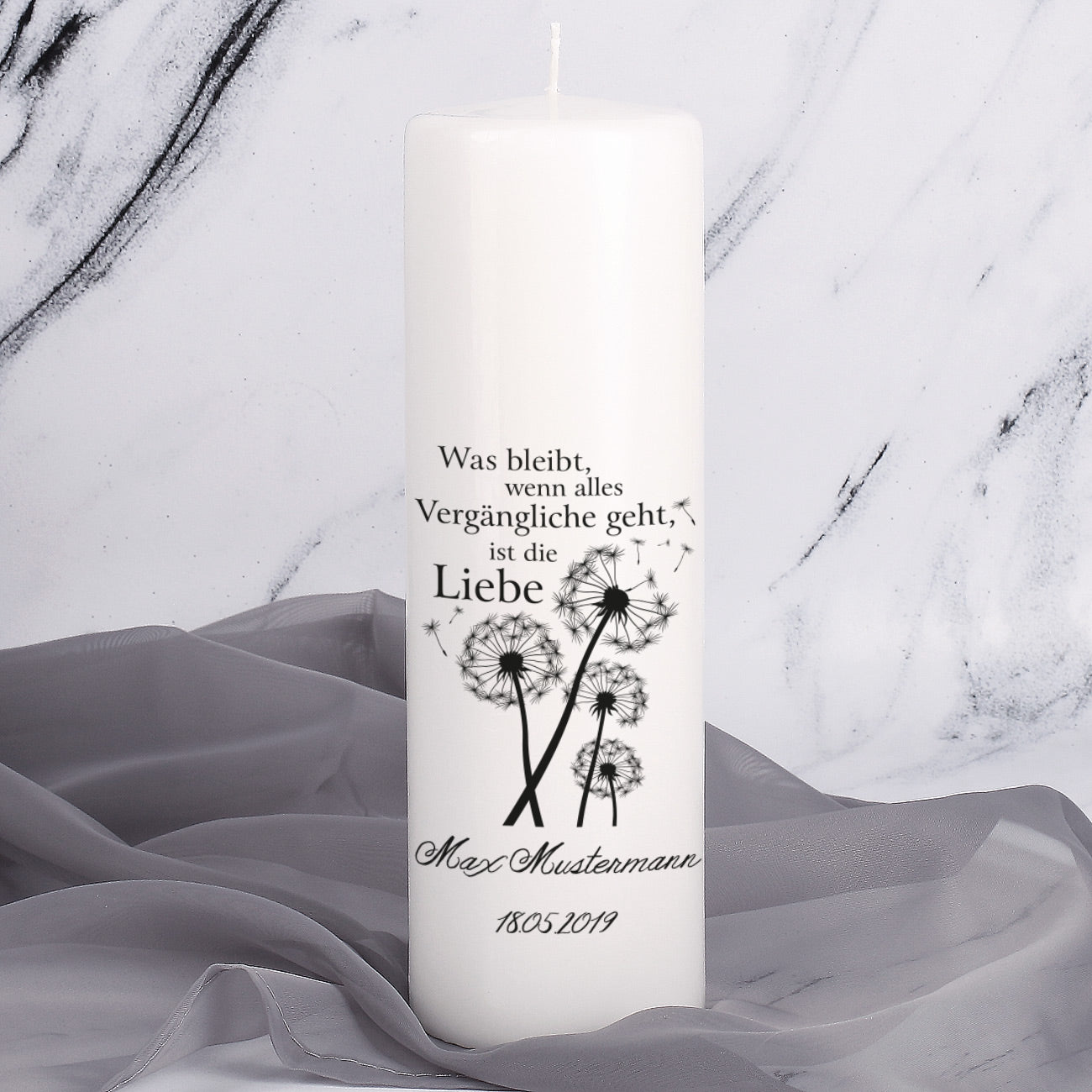 Musterkerze - Was bleibt ist die Liebe