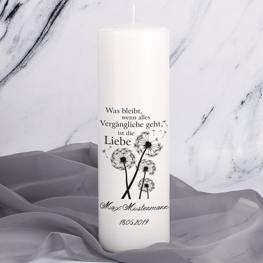Musterkerze - Was bleibt ist die Liebe