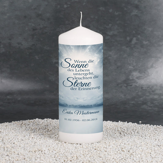Mittlere Musterkerze - Wenn die Sonne des Lebens untergeht
