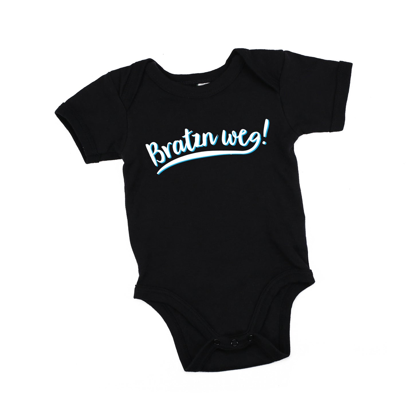 schwarzer Baby Body "Bratzn weg" ohne Personalisierung