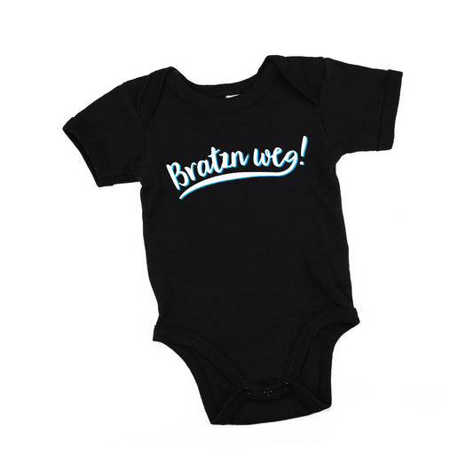 schwarzer Baby Body "Bratzn weg" ohne Personalisierung