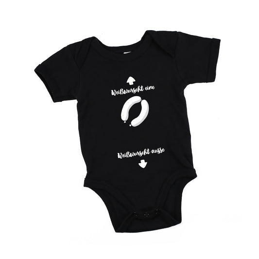 schwarzer Baby Body "Weißwurscht"