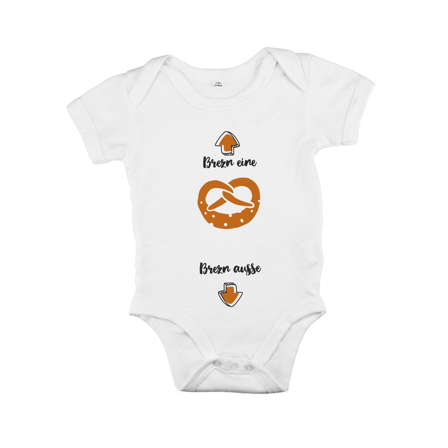 weißer Baby Body "Brezeneinebrenausse"