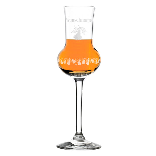 Obstlerglas mit Gravur