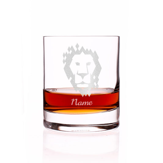 Whiskeyglas mit Löwenkopf