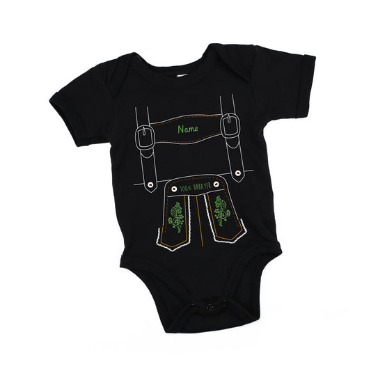 schwarzer Baby Body "Lederhose"