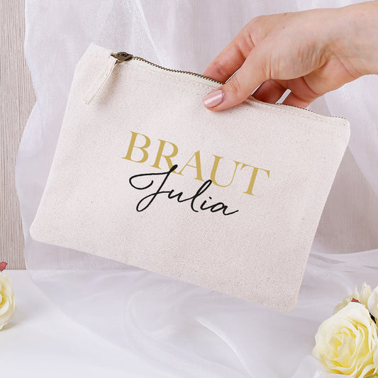 Beautycase mit 2 Zeilen zur Beschriftung in naturfarbe
