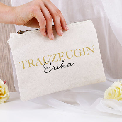Beautycase mit 2 Zeilen zur Beschriftung in naturfarbe