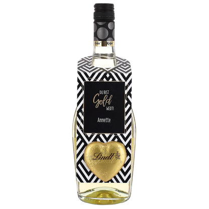 Flaschenanhänger "Du bist Gold wert" mit Name