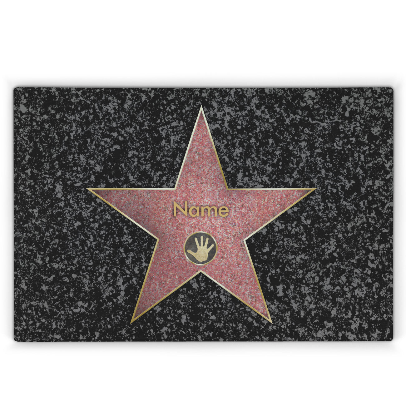 kleines Glasbrett - Walk on Fame -