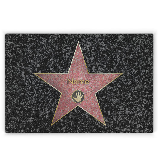kleines Glasbrett - Walk on Fame -