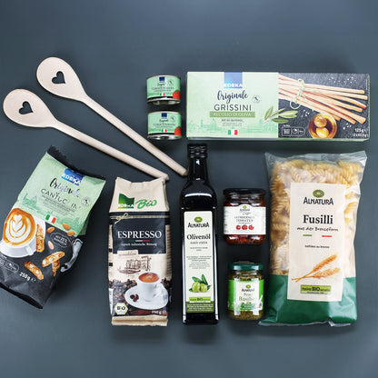 Großer "Danke" Geschenkkorb mit Logo und Wunschtext