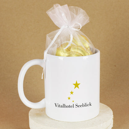 Tasse mit Logo bedruckt – Weiße Werbetasse (300 ml)