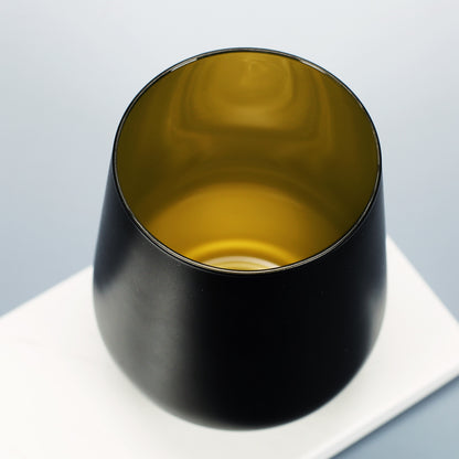 Schwarzes Muster Windlicht - Calla Blume