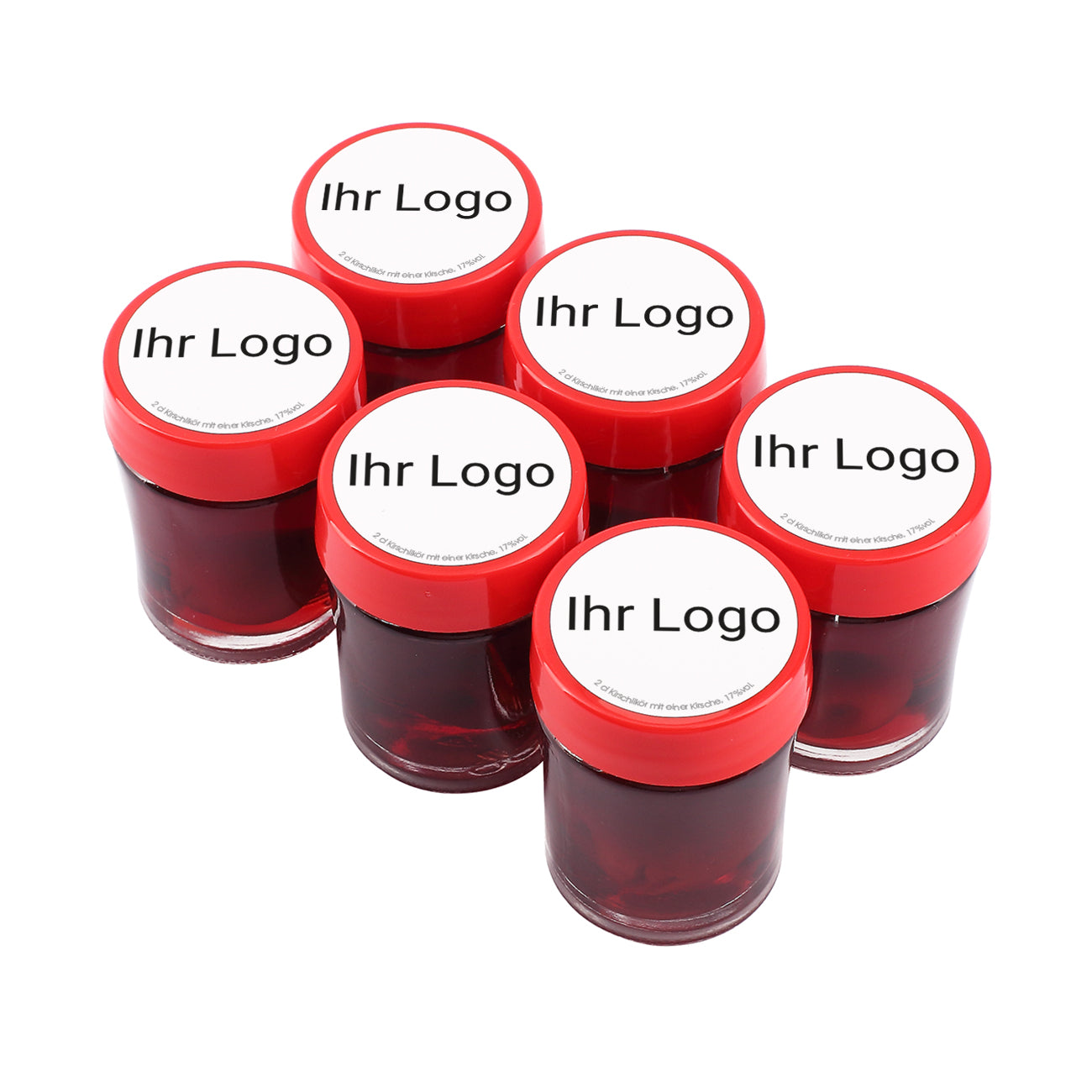 Personalisertes 6er Set Schnäpse mit Logo