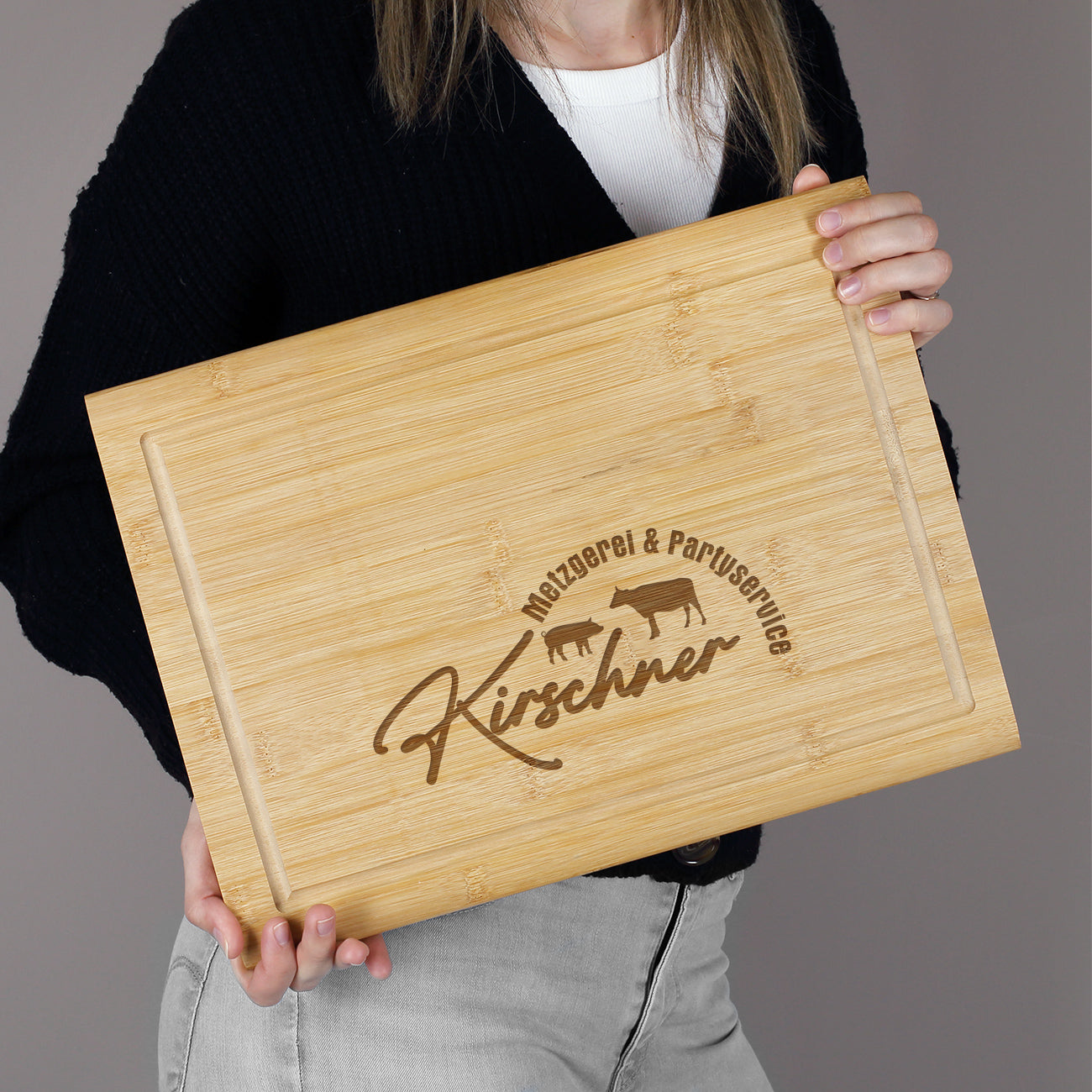 Bambusbrettchen "Mittel" für Lebensmittelbetrieb