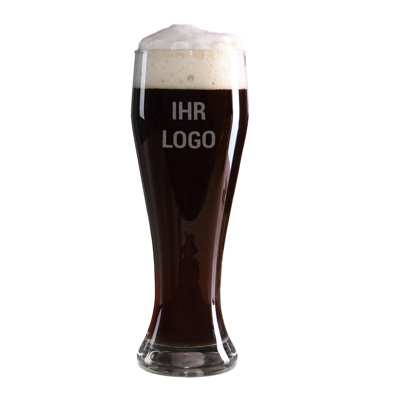 Weizenbierglas mit Logo graviert - Biergeschenk für Mitarbeiter