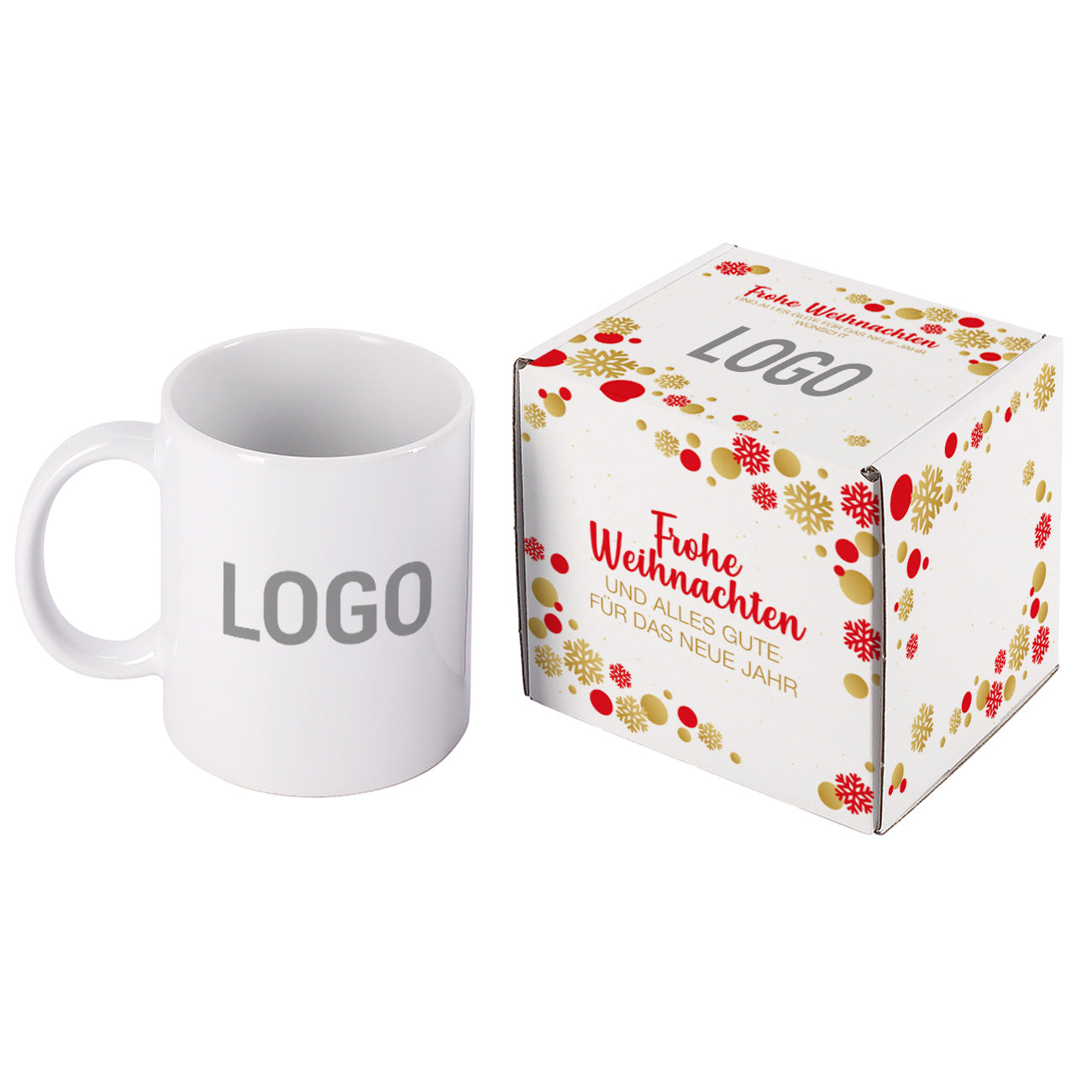Weihnachtliches Geschenkset - Tasse und Verpackung