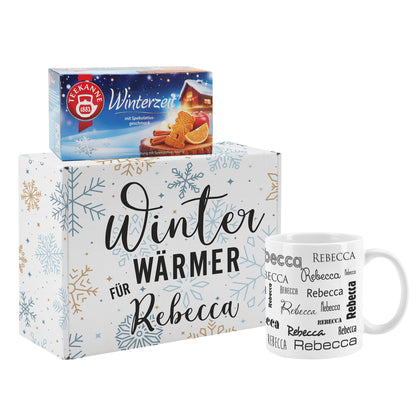 Winterwärmer Geschenkset mit Tasse und Tee
