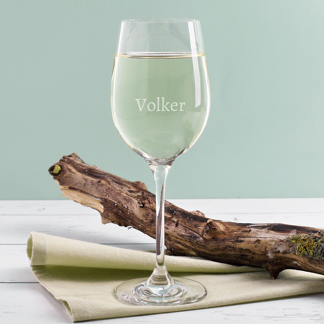 Geschenkset zu Weihnachten mit Holzbox, Weinglas und Wein