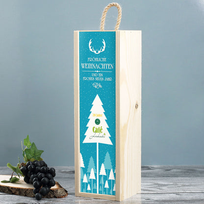 Wein-Geschenkset zu Weihnachten mit Logoaufdruck