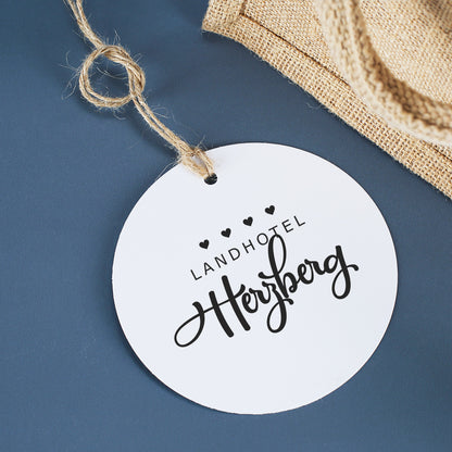 Geschenkanhänger mit Firmenlogo