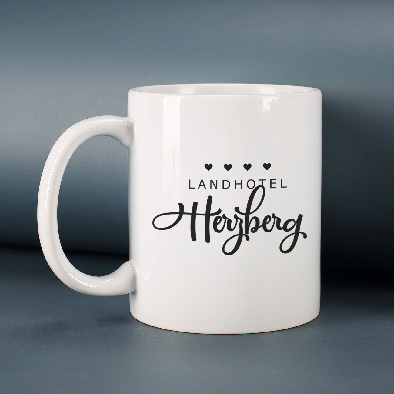 Bedruckte Tasse mit Firmenlogo