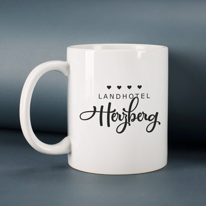 Bedruckte Tasse mit Firmenlogo