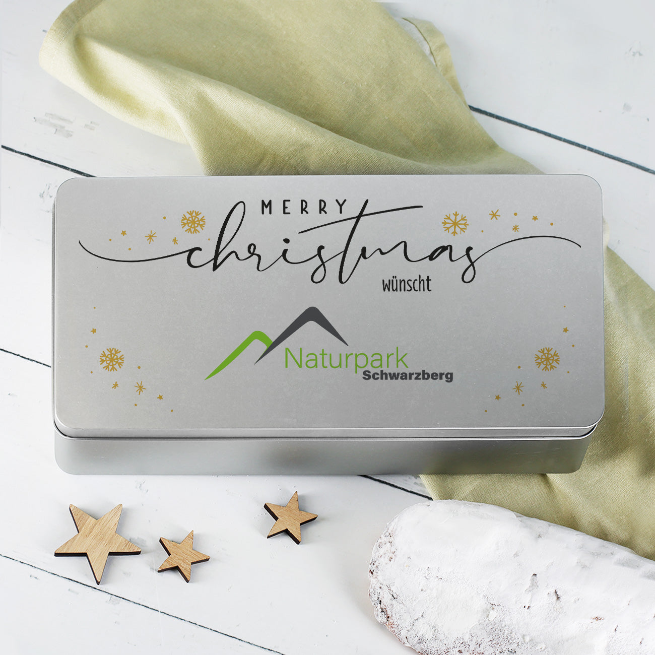 Stollendose mit Markenlogo