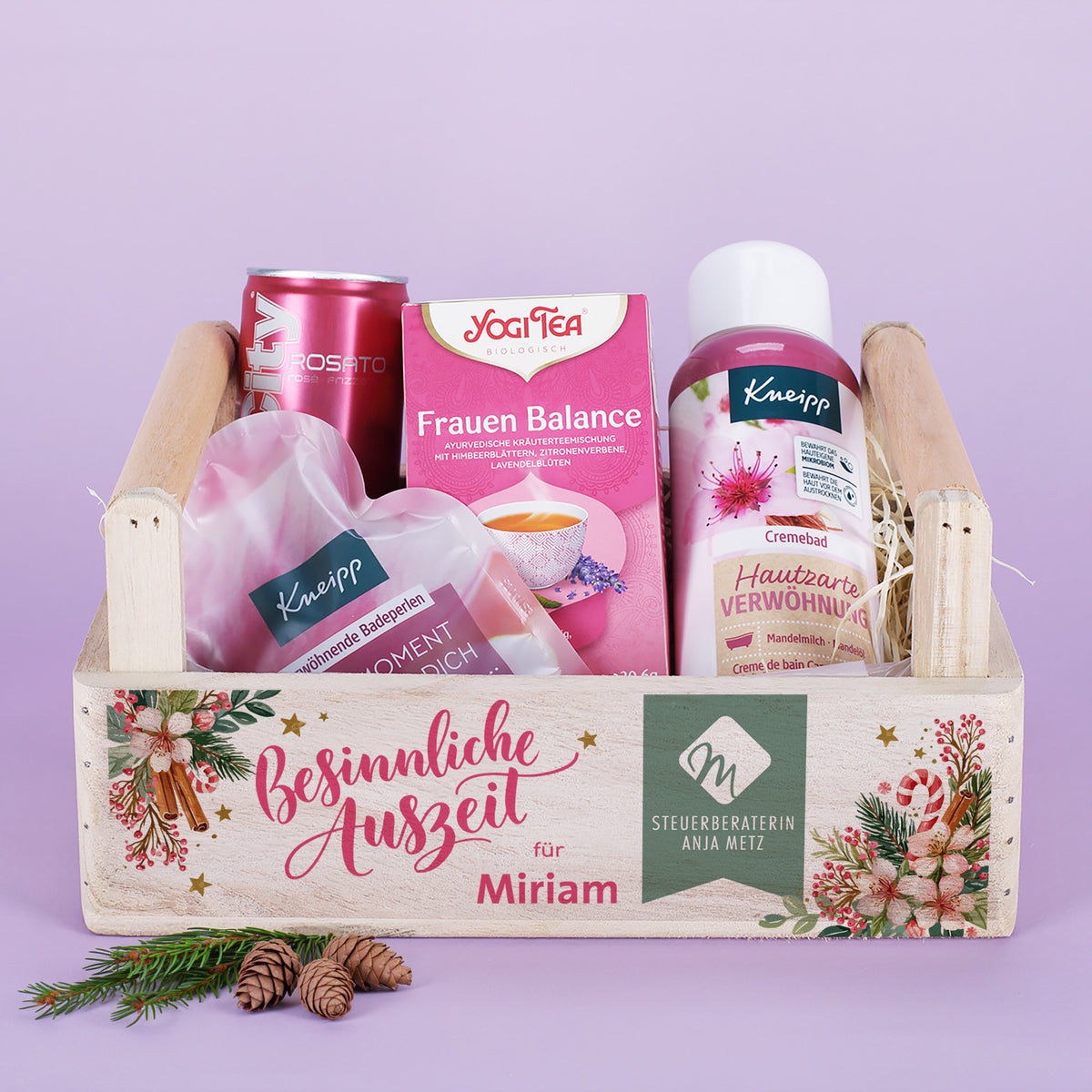 Personalisiertes Wellness Geschenkset mit Firmenlogo | Weihnachtsgeschenk für Mitarbeiterinnen