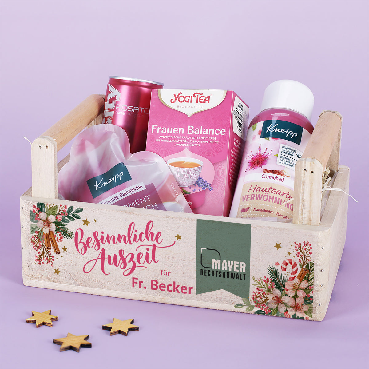 Personalisiertes Wellness Geschenkset mit Firmenlogo | Weihnachtsgeschenk für Mitarbeiterinnen