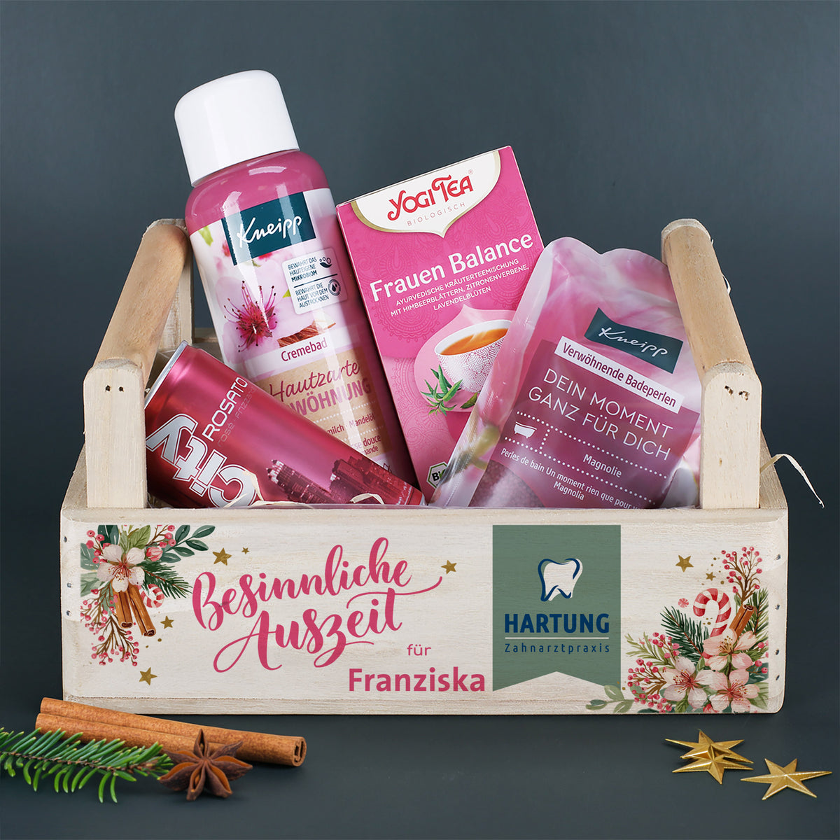 Personalisiertes Wellness Geschenkset mit Firmenlogo | Weihnachtsgeschenk für Mitarbeiterinnen