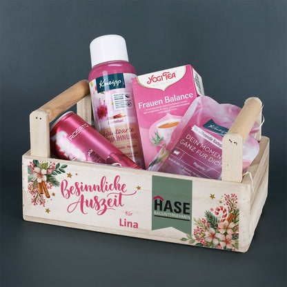 Personalisiertes Wellness Geschenkset mit Firmenlogo | Weihnachtsgeschenk für Mitarbeiterinnen