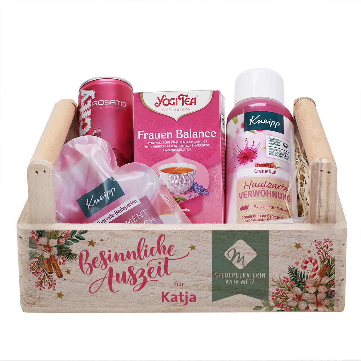 Personalisiertes Wellness Geschenkset mit Firmenlogo | Weihnachtsgeschenk für Mitarbeiterinnen