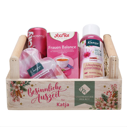 Personalisiertes Wellness Geschenkset mit Firmenlogo | Weihnachtsgeschenk für Mitarbeiterinnen