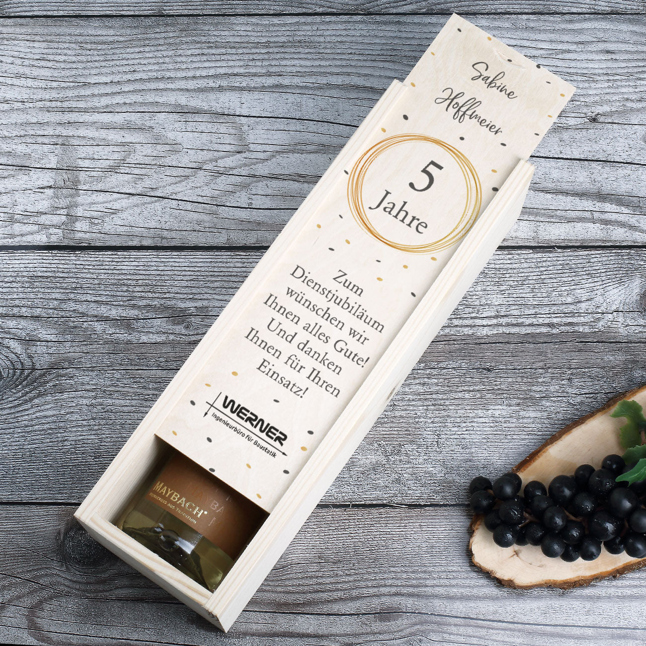 Personalisiertes Wein-Geschenkset zum Jubiläum