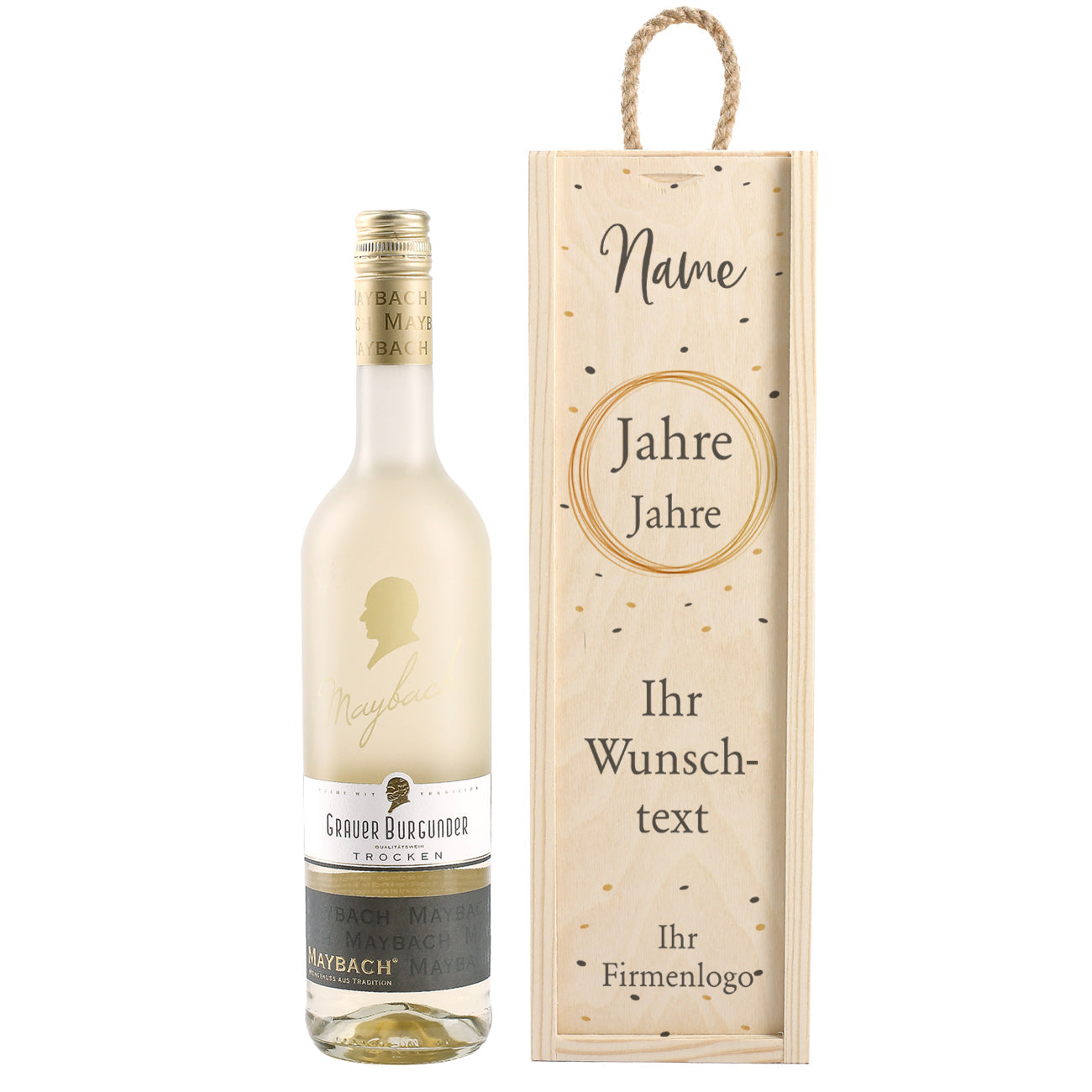 Personalisiertes Wein-Geschenkset zum Jubiläum