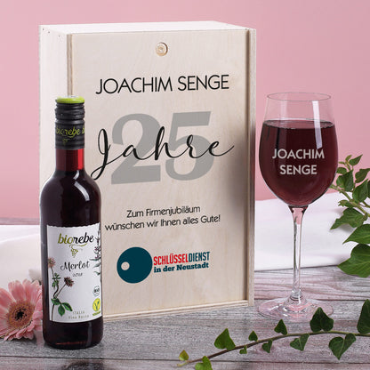 Wein-Geschenkset zum Jubiläum