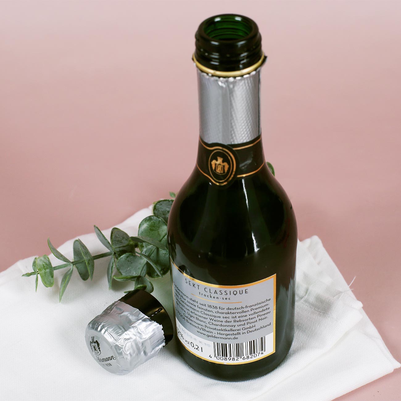 Geldermann Sekt im Set mit einem graviertem Sektglas