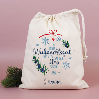 Geschenkset zu Weihnachten & Nikolaus mit Lindor Pralinen, Emailetasse und Untersetzer