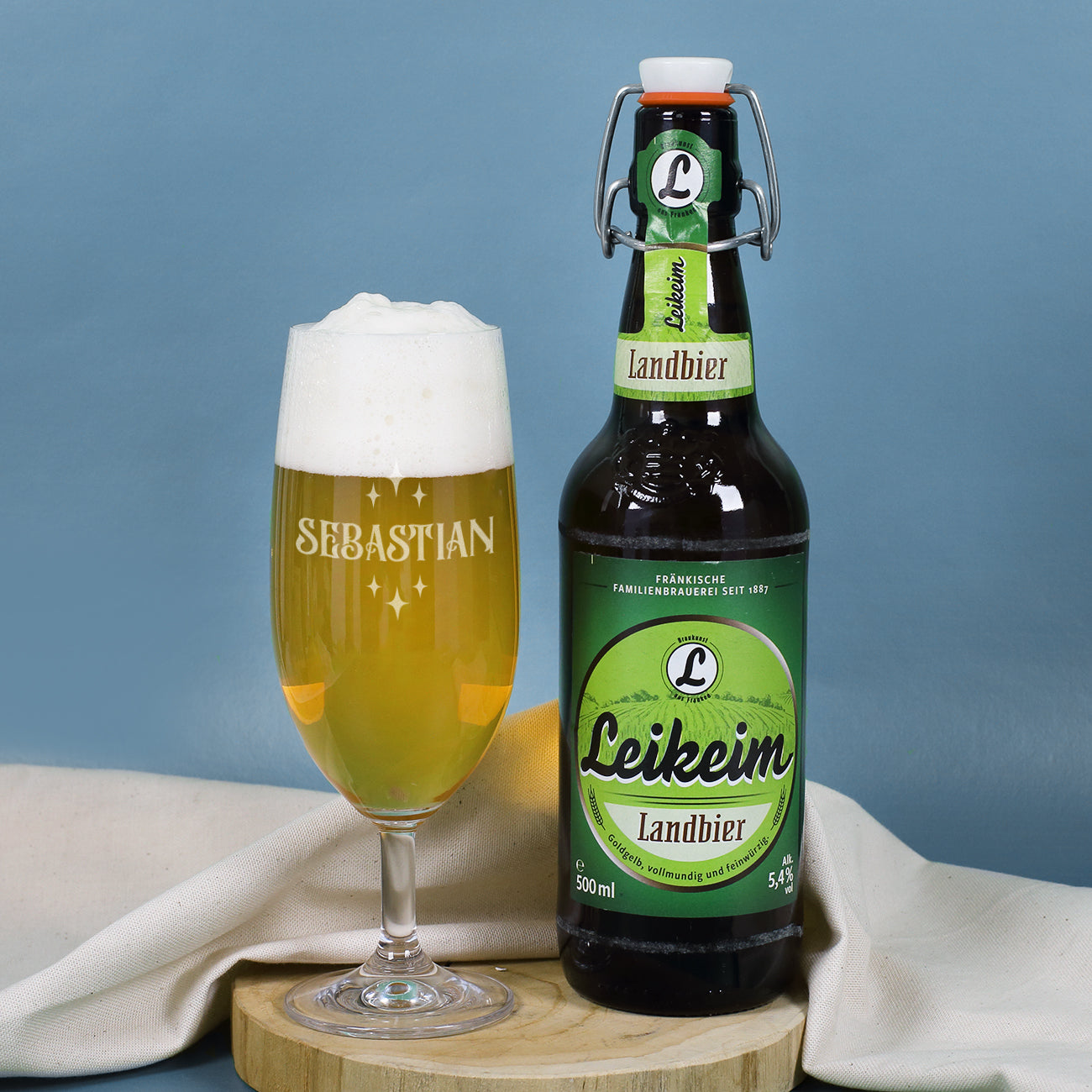 Bierset mit Santa-Motiv Hohoho